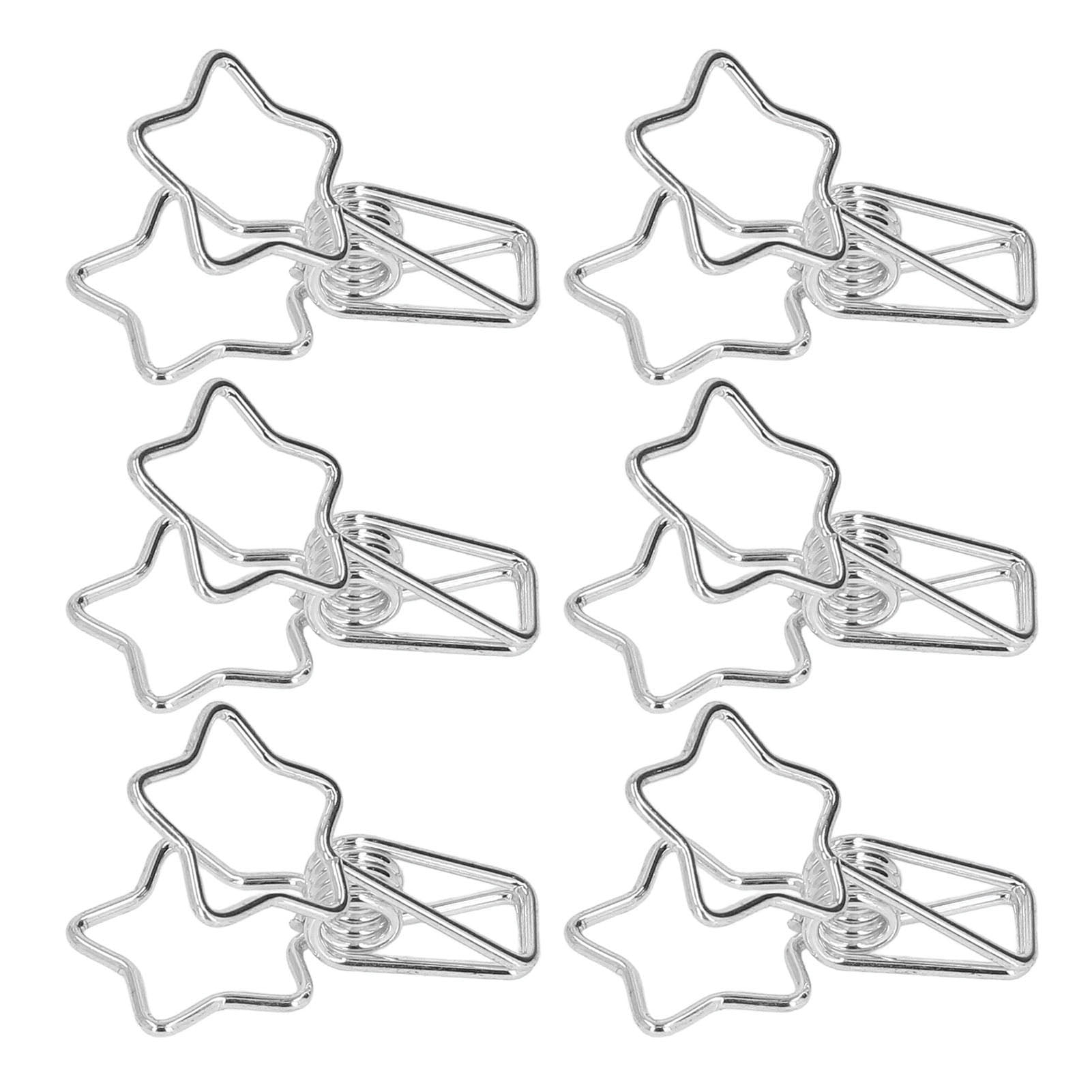 Wire Binder Clips, Strong Clamping 100 Pieces Star Binder Clips For