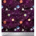 thumbnail image 1 of Soimoi Moss Georgette Fabric Planet Galaxy Fabric Prints By Yard 42 Inch Wide, 1 of 3