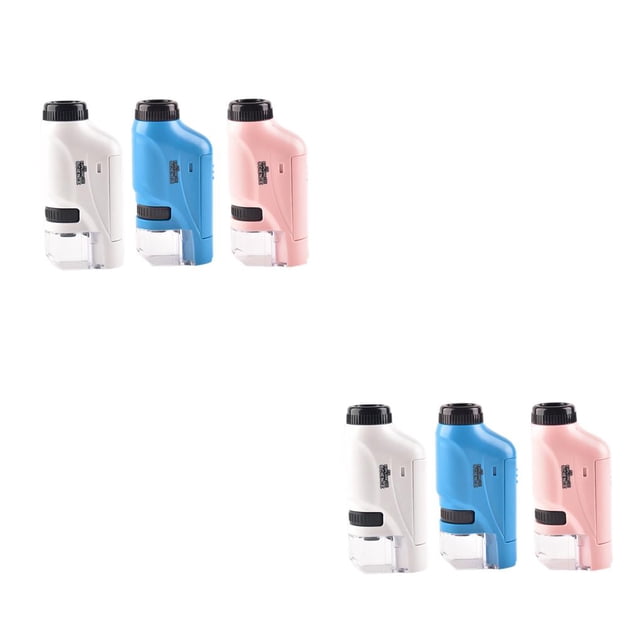 Vogacara 60X-120X Microscopio para niños Lente de para adolescentes Lupa de bolsillo de mano Niños Niñas Cumpleaños Niños Ciencia Equipo de azul 2piezas Vogacara CBP161880
