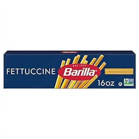 Pack of 1 Barilla Fettuccine Pasta, 16 oz. Box - Non-GMO, Made with Durum Wheat Semolina - Kosher Certified