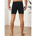 thumbnail image 3 of DARING DIVA Men's Elastic Waistband Soft Mid-Waisted Solid Underwear 34 Black, 3 of 7