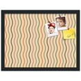 thumbnail image 2 of PinPix 20x15 Custom Cork Bulletin Board Multi Color Waves Poster Board Has a Fabric Style Canvas Finish, Framed in Multi Color Waves, by ArtToFrames (PinPix-565), 2 of 6