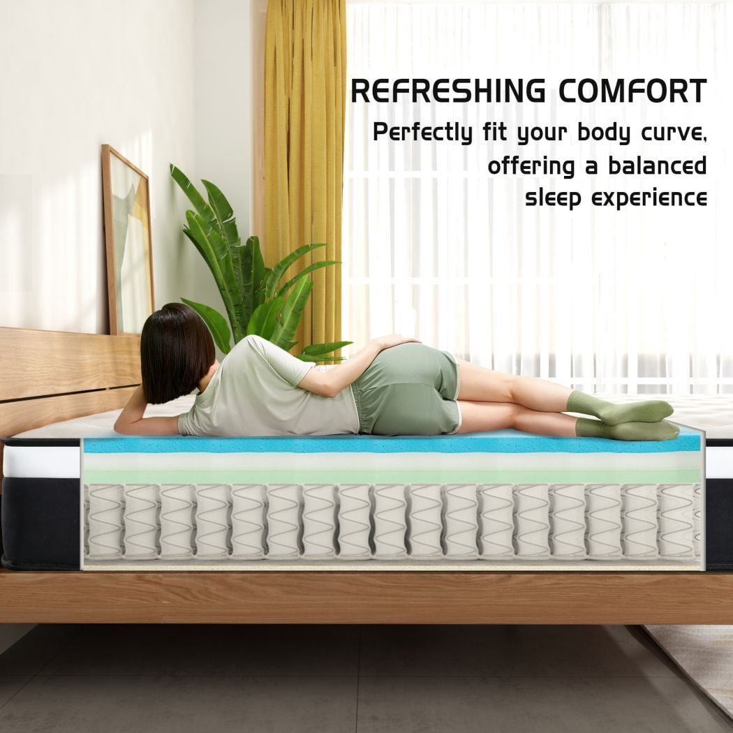 Queen Mattress, 12 inch Hybrid Mattress in a Box,Medium Firm