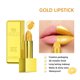 thumbnail image 3 of Lápiz Labial Dorado De 3,5 G, Lápiz Labial Dorado Metálico, Lápiz Labial, Resistente Al Agua, De Larga Duración, Con Altos Pigmentos, Maquillaje Cosmético Para Mujeres, 3 of 7