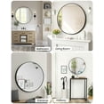 thumbnail image 2 of Bathroom Mirror,Modern Mirror for Wall with Rounded Corners,Aluminum Alloy Framed Mirror for Living Room Bedroom Cloakroom, 2 of 7