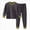 A212-Black, variant on Boys 2‑Piece Solid Color Ribbed Knit Pajama Set,Long Sleeve Sleepwear for Toddlers 11-12Years