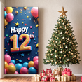 thumbnail image 7 of LUUFILx Colorful 12th Birthday Backdrop Banner with Star Elements Happy Birthday Party Supplies Decors Photography Props for Celebration Event Photo Booth Decorations, 7 of 7