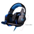 thumbnail image 2 of Auriculares para juegos HiFi estéreo envolventes con cancelación de ruido con micrófono HD para juegos de PC Computadoras Auriculares para juegos, azul Vogacara EL2426-01B, 2 of 2