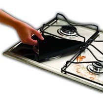Cooks Innovations Black Non-Stick Burner Covers 4-Pack - Easy Clean Gas Range Protectors – Universal Cut to Fit