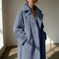 thumbnail image 6 of Sexlip Winter Coats Women Faux Fur Thick Long Thermal Overcoats Plus Size Sherpa Fuzzy Jacket Colorblock Lining & Pocket Coat Blue XXXXL, 6 of 8