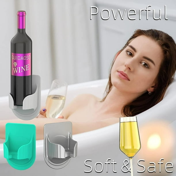 Wine Glass Holder, Beverage Holder, Silicone Wall Mounted Cup