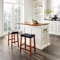 Crosley Drop Leaf Breakfast Bar Top Kitchen Island with 24 in