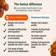 The Genius Brand Mushroom Coffee + Collagen - Daily Energy Support - Healthy Immune Function - Arabica Coffee with Cordyceps, Reishi & Lions Mane Mushroom Blend - 10.6 oz (30 Servings)