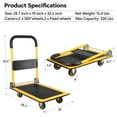 thumbnail image 2 of Push Cart Dolly, Moving Platform Hand Truck, Foldable for Easy Storage and 360 Degree Swivel Wheels with 330lb Weight Capacity, 2 of 12