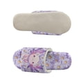 thumbnail image 5 of COEQINE Axolotl Daisy Purple Slip On Slippers for Women, Comfortable Fuzzy Sandals Y2K Open Toe Slippers Machine Washable Slip On Slides Footwear for Home Bedroom Spa Travel, 40-41, 5 of 7