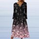 thumbnail image 1 of ICHUANYI Liquidación Mujer Casual Cuello Redondo Manga Larga Abotonado Plegable Vestidos Estampados ICHUANYI WER2023082200518, 1 of 5