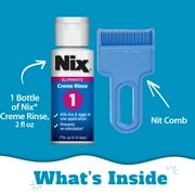 Nix Lice Killing Creme Rinse Extra Strength and Lice Comb, 2 fl oz