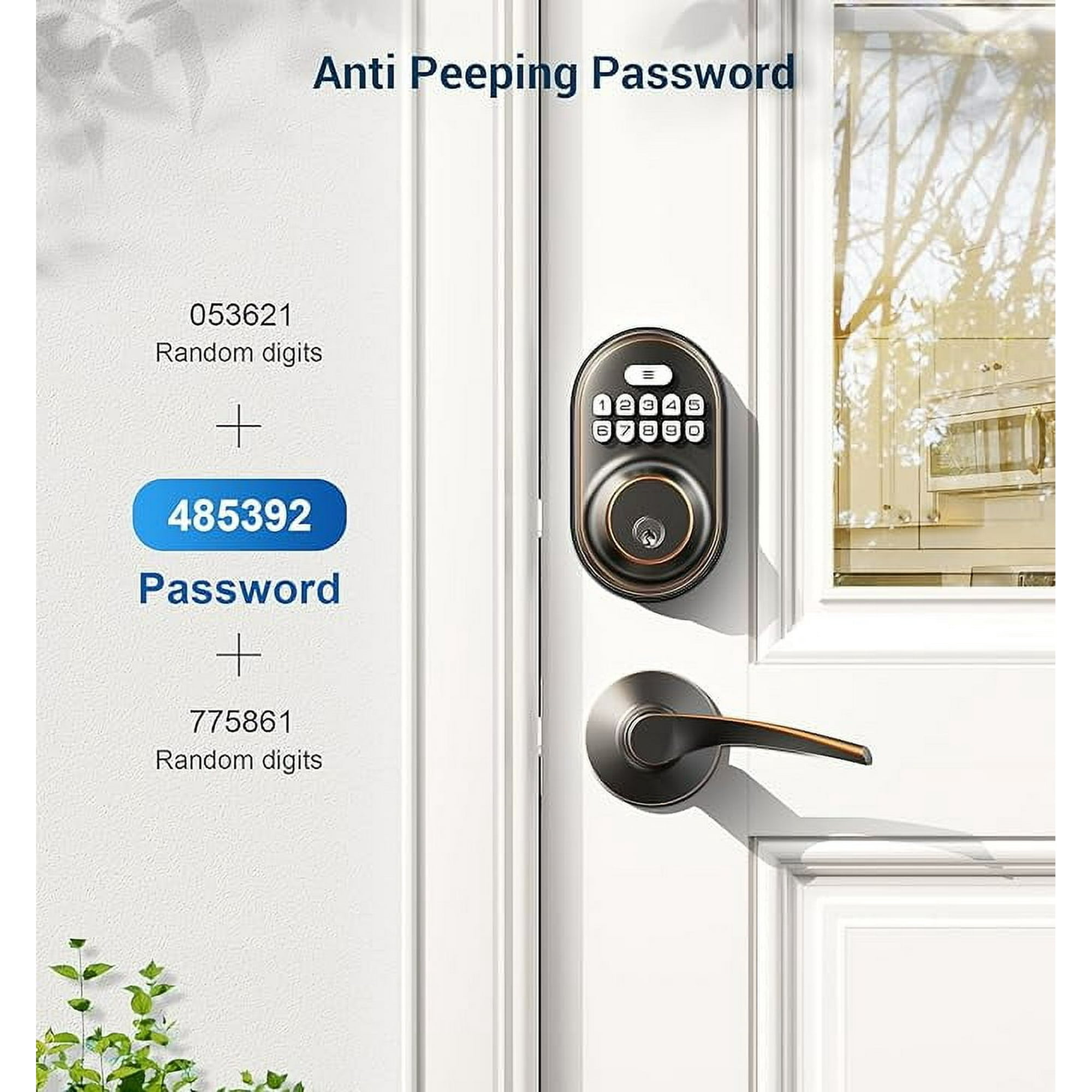 VEISE Keyless Entry Electronic Door Lock, Oil Rubbed Bronze photo 2