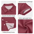 thumbnail image 3 of Dailycode Small Short Sleeve Button Down Shirts Wine Red Casual Shirt 3-10 Years, 3 of 9