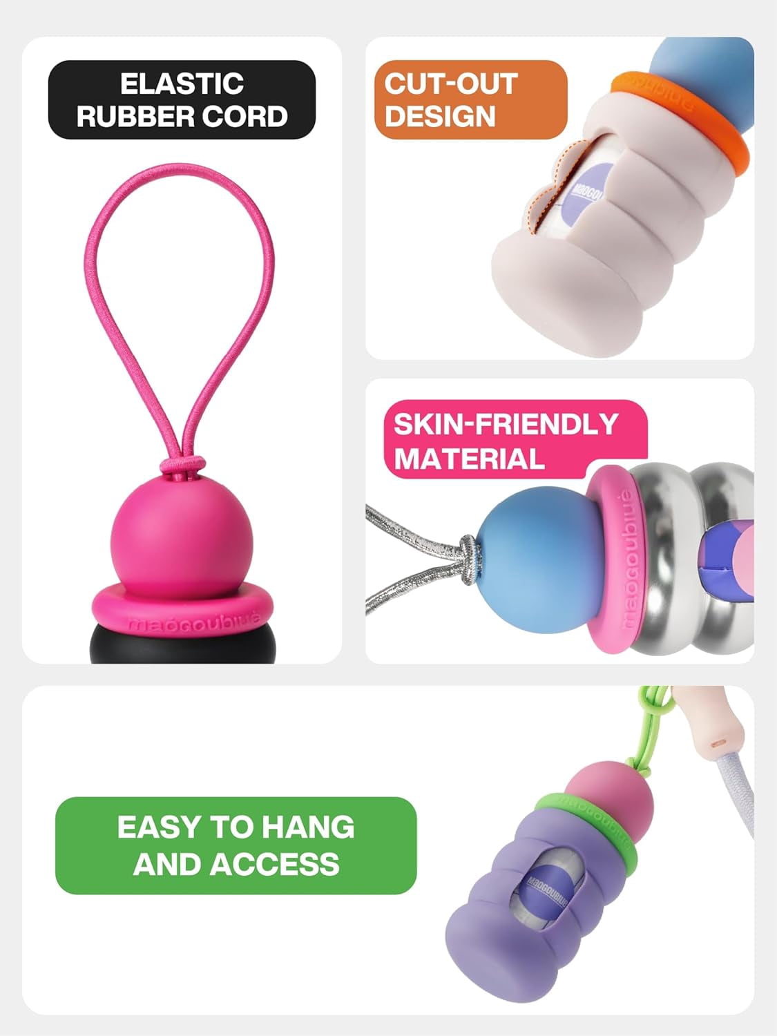 5-in-1 Adjustable Hands-Free Waist Leash for Dogs with Cake-Shaped Poop Bag Dispenser and Leak-Proof Bags for Easy Walks, Hiking, and Cleanup