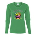 thumbnail image 2 of Wild Bobby, Colorful Softball Girl, Sports, Women Graphic Long Sleeve Tee, Kelly, Large, 2 of 5