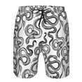 thumbnail image 4 of Naloa Hand Drawn Snake Men's Beach Shorts, Surfing shorts, Swim trunks, Quick Dry Swim Trunks for Surfing Beach Fun - X-Large, 4 of 9