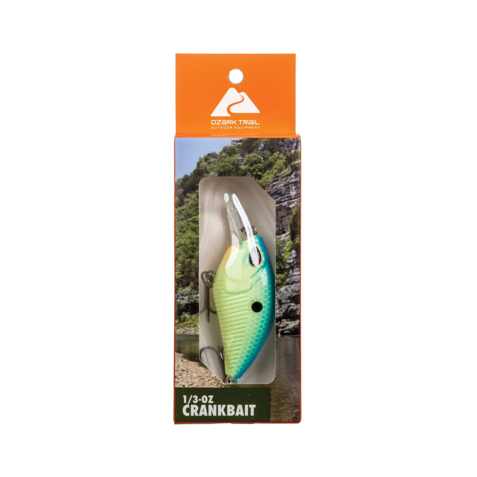 Ozark Trail 1/3 oz Bass Fishing Square Bill Crankbait, Citrus Shad