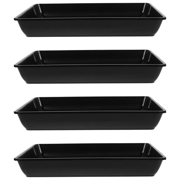 4 Pcs Extra Large Black Flower Pot Bases Plant Saucers for Outdoor and Indoor Plants
