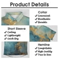 thumbnail image 5 of Marble Texture Men's Shirt Short Sleeves Printed Button Down Summer Shirts, 5 of 6