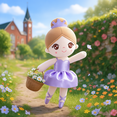 thumbnail image 5 of Gloveleya Plush Doll Baby Girl Gifts Soft Dolls Ballet Girl Doll Pale Purple with Gift Box 14inches, 5 of 19