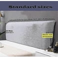 thumbnail image 3 of Single Bed Headboard Cover,Solid Color Elastic Protection Bed Headboard Cover Used For Bedroom Decoration Light Grey 120cm(43.3"-55.1"), 3 of 5