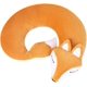 thumbnail image 1 of Almohadas de viaje para niños, almohada en forma de U con dibujos animados de animales y zorros, almohada ergonómica en forma de U para adultos, color naranja, 1 of 4