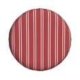 thumbnail image 2 of Easygdp Stripes Red White Automobile Tire Dust Cover, 14-17in Spare Tire Cover Universal Fit for Trailer, Car, Truck, SUV, Jeep - 16 inch, 2 of 9