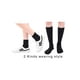 thumbnail image 3 of Calcetines de Nailon transparentes uxcell con puños Elásticos para mujer 2 Pares Negro M, 3 of 7