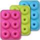 thumbnail image 1 of 3 moldes de silicona para donas, para hornear donas: verde, rosa y azul, 1 of 4