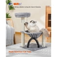 thumbnail image 4 of Small Cat Tree Cat Tower for Kitten with Super Large Plush Hammock Cat Scratching Post for Indoor Cats with Top Perch Cat Brush ShopWise Round, 4 of 7