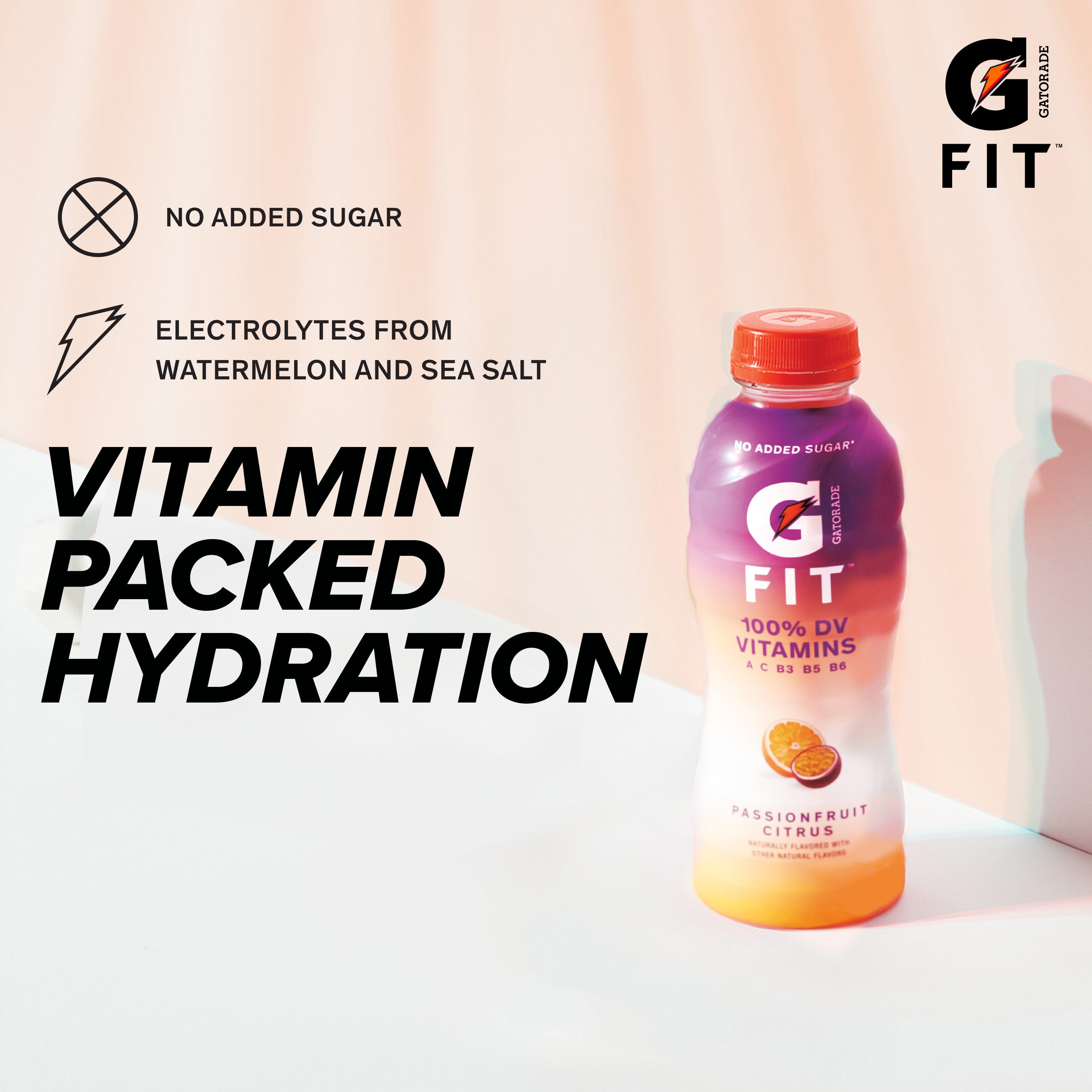 Gatorade Fit Tangerine Orange Sports Drink, 16.9 fl oz, 1 Count Bottle