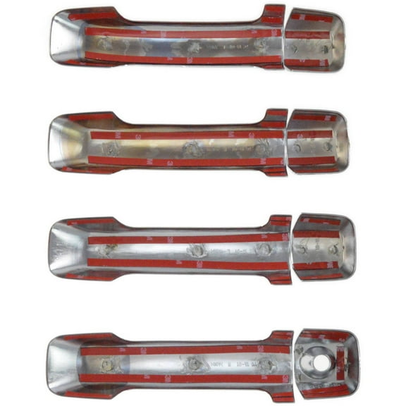 ABS Chrome Door Handle Cover Tape-On for 07-17 Toyota Tundra Crew Max/ 08-17 Toyota Sequoia 4dr Npk