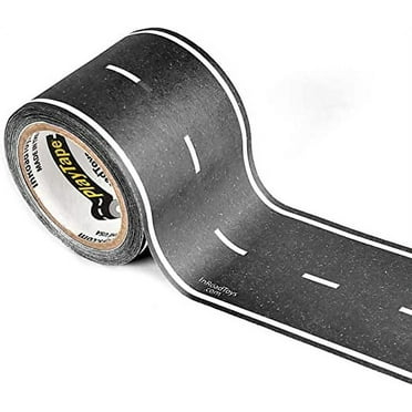 PlayTape Black Road Tape for Kid's Toy Cars and Vehicles (30 ft. x 2 in. - 1 Roll)