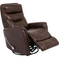 thumbnail image 5 of Home Square Leather Manual Swivel Glider Recliner in Chocolate - Set of 2, 5 of 7