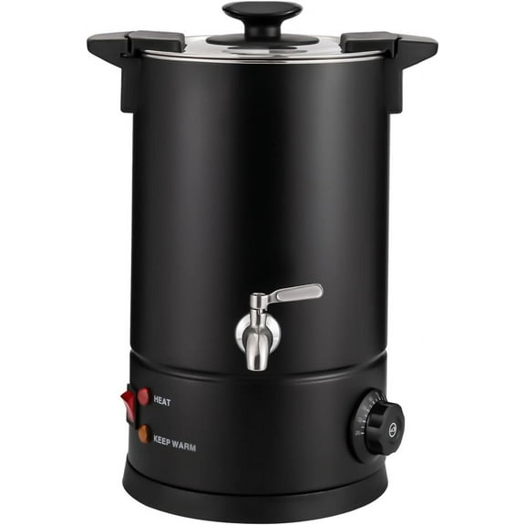 Coffee Urn, 8L 30 Cup Large Capacity Grade Stainless Steel Percolate Coffee Pot Coffee Maker Hot Water Urn Hot Drink Dispenser for Catering, Black