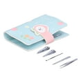 thumbnail image 4 of Khall Manicure Clipper Nail File Eyebrow Tweezers Set Student Cute Nail Care Cleaning Tool With Storage Bag,Mini Manicure Set,Mini Nail Kit, 4 of 8