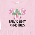 thumbnail image 4 of Inktastic Baby Girl First Christmas Candy Cane Girls Baby Dress, 4 of 5
