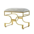 thumbnail image 1 of Gold Iron Upholstered Bench, 1 of 1