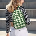 thumbnail image 7 of Casual Canvas Backpack Without Interlayer Large Capacity Stick Bag Design For Outdoor Shopping Office Outdoor Sports Green Houndstooth Vintage Texture Hand-Drawn Sketch_3 Small, 7 of 7