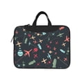 thumbnail image 2 of YFYANG 15.6 inch Universal Laptop Bag Oxford Cloth Laptop Sleeve, Multi-functional Cartoon Airplane Hot Airer Doodle Notebook Computer Messenger Bag Handbag, 2 of 8