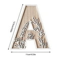 thumbnail image 4 of 5 Inch Wooden Letters for Wall Decor, Flowered Paintable Wooden Nursery Letters for Crafts Wood Alphabet Letter for Birthday Xmas Nursery Name Sign Wedding Home Decoration, 4 of 6