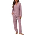 thumbnail image 1 of Conjunto de pijama ZMJ camisa rosa de manga larga y pantalones de pijama S, 1 of 8