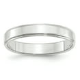 thumbnail image 1 of 14K White Gold 4mm Flat with Step Edge Band Size 9.5, 1 of 4