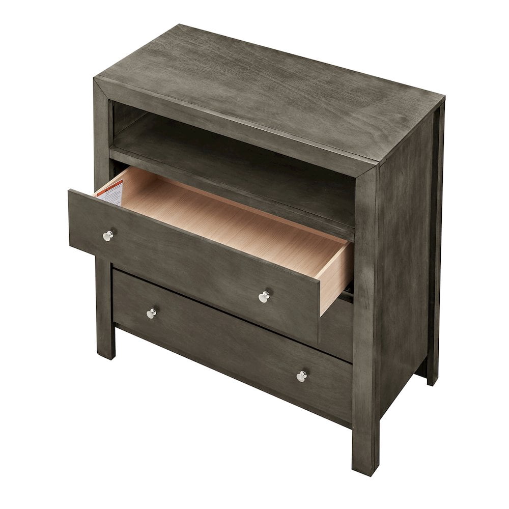 Glory Furniture Burlington Media Chest in Gray Color